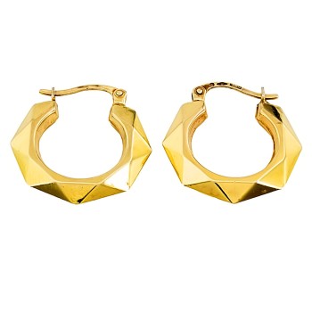 9ct gold (Hollow) 1.8g Hoop Earrings